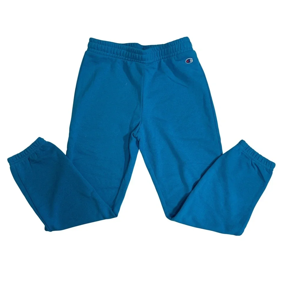Champion Kids Jogger Sweatpants Blue Rainbow Logo CWG007 Size S 7/8 NEW‎
